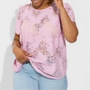 NWT TORRID Women's Plus‎ Size Abbey Lace
Short Sleeve Blouse Size 2X